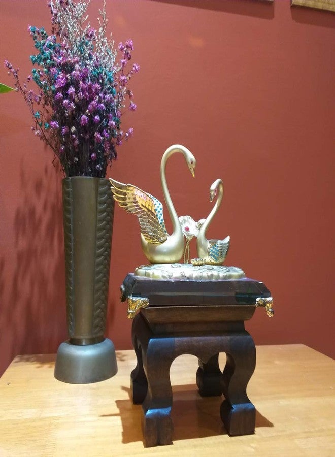 CoziNest Mini Table Buddha Statue Stand Worship Pedestal Furniture Display Stand Wooden Square Shape Solid Thai Handmade Teak Wood Base Holder for Small Little Things Statues Items (W5 x D5 x H4) - Image 3